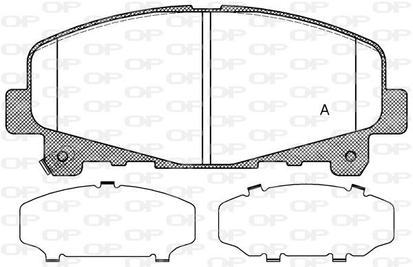 OPEN PARTS Piduriklotsi komplekt,ketaspidur BPA1390.02